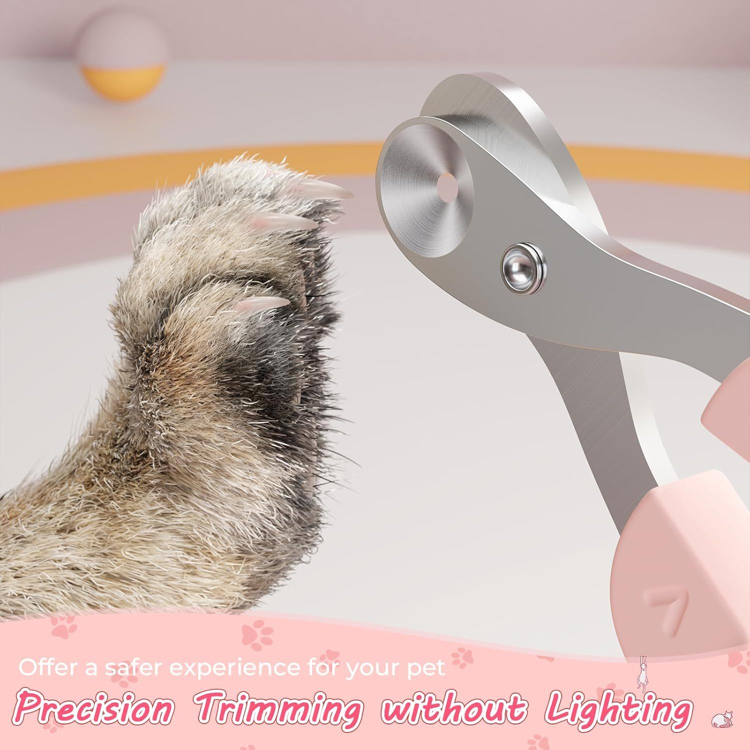 Cat Nail Clipper Cat Nail Trimmer With Positioning Round Hole Sharp Non Slip Handle Cat Claw Clipper Safe Indoor Cat Nail Clipper Pet Nail Clipper For Cats, Puppies And More Animals - Image 8