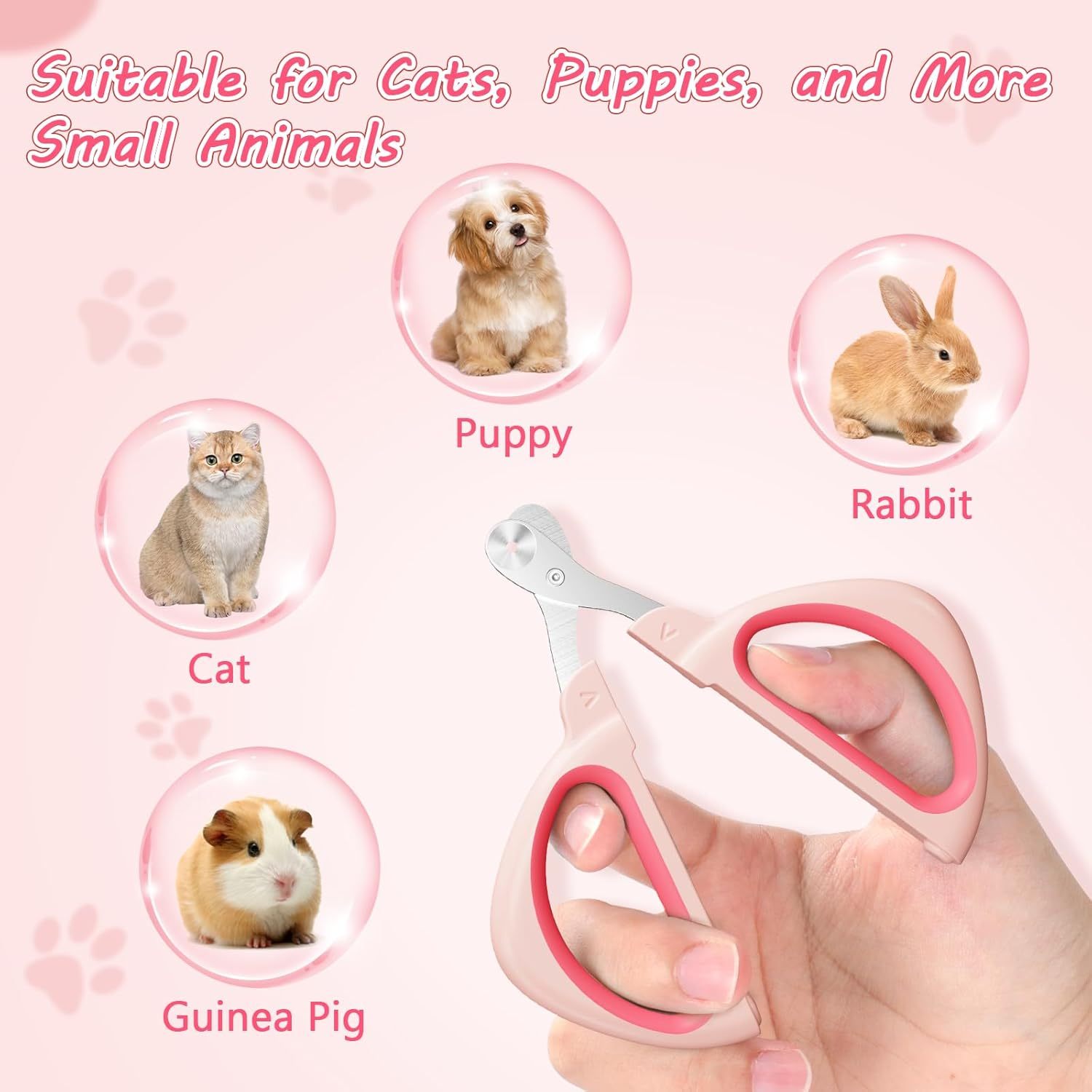 Cat Nail Clipper Cat Nail Trimmer With Positioning Round Hole Sharp Non Slip Handle Cat Claw Clipper Safe Indoor Cat Nail Clipper Pet Nail Clipper For Cats, Puppies And More Animals - Image 5